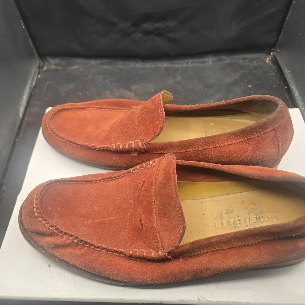 Cole Haan Men's Rust Suede Loafers‎